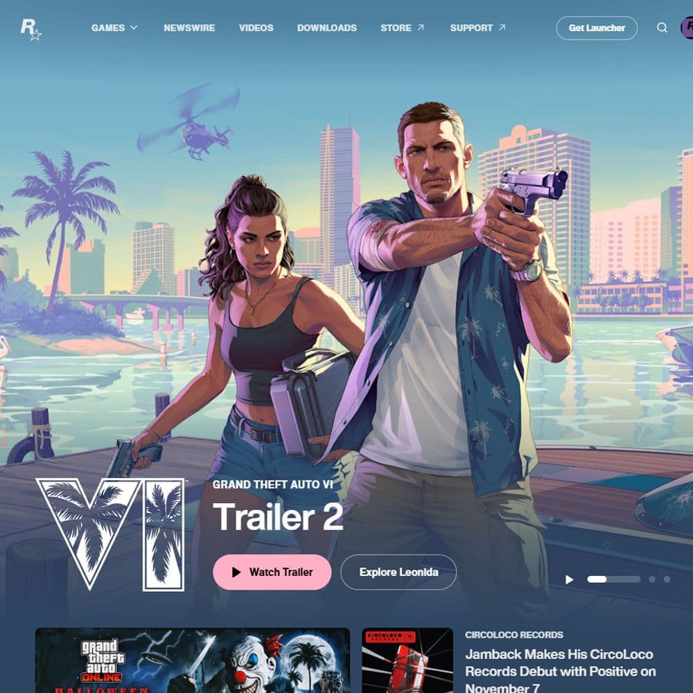 Обновление сайта Rockstar Games: Новый дизайн и фокус на ключевых проектах