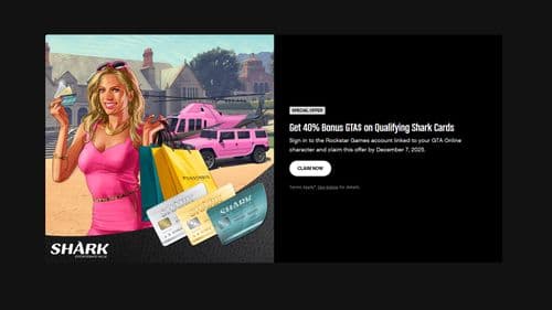 Акция в GTA Online: 40% бонус к Shark Cards