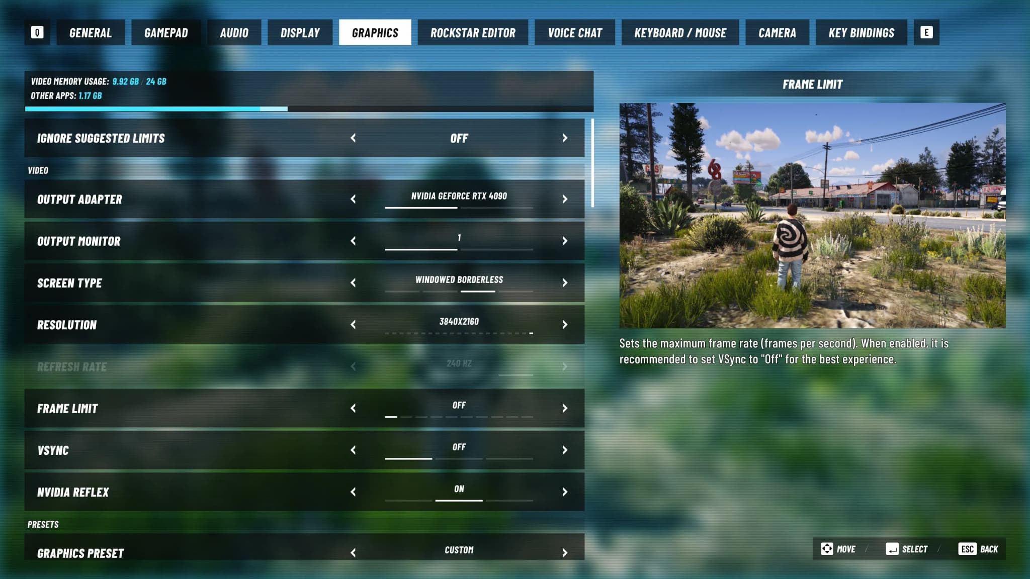 Обновленный UI настроек в nopixel V