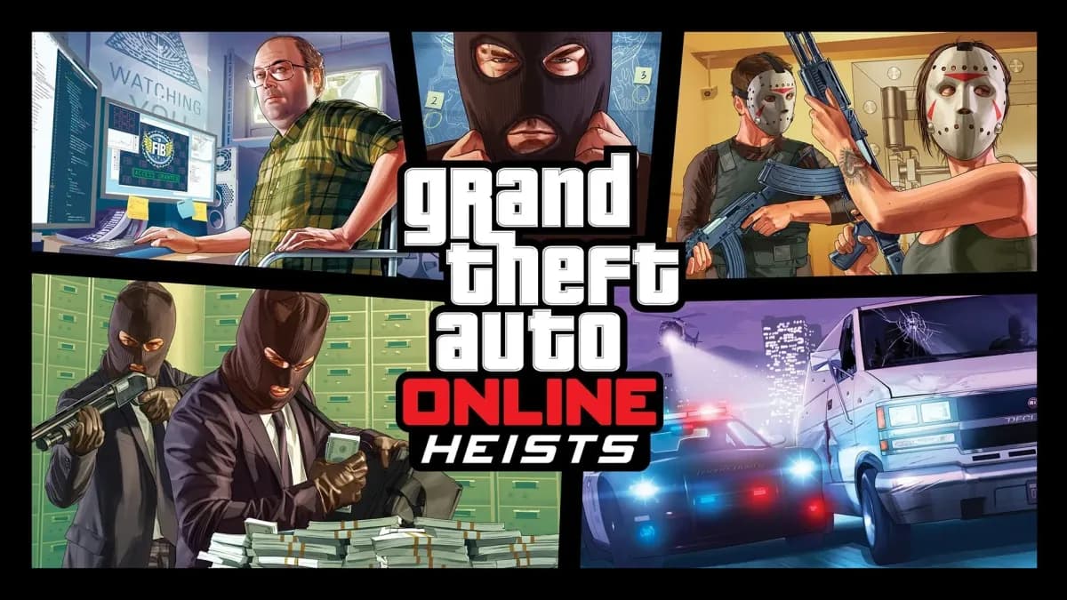 Ограбления — патч v1.07, 10.03.2015 Обложка обновления GTA Online: Ограбления — v1.07, 10.03.2015